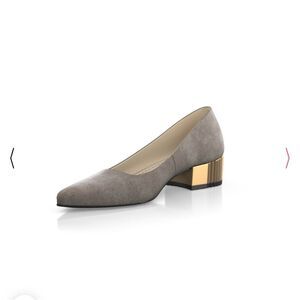 Girotti - New Metallic Gray Block Heel Pump
